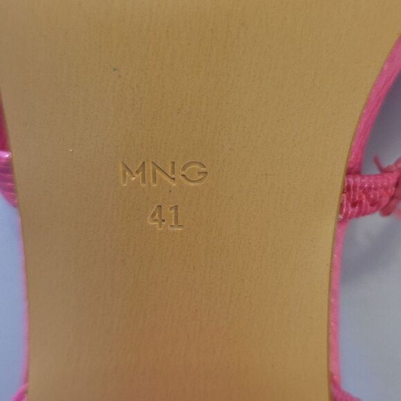 BRAND NEW MANGO BLOCK HEEL  SQUARE TOE WOMENS SANDALS - Picture 11 of 16